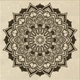 thumbnail image 1 of Ahgly Company Machine Washable Indoor Square Transitional Vanilla Gold Area Rugs, 4' Square, 1 of 7