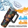 thumbnail image 5 of Colorful Halloween Pattern Tumbler with Handle and Lid,40oz Double Wall Vacuum Insulated Tumbler,Cups Gift for Women and Men, 5 of 7