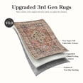thumbnail image 5 of Lahome Washable Rug, 2x3 Small Boho Rug,Ultra Soft Rugs for Entryway, Non-Slip Entry Rugs Oriental Low-Pile Indoor Mat Floor Carpet for Entrance Bedroom Kitchen Bathroom Foyer Decor,Terracotta, 5 of 9