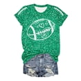 thumbnail image 5 of Trendfront Womens Heart Football Graphic T Shirts Crewneck Short Sleeve Sparkle Sports Casual Tee Tops Sports Fan Everyday Wear, 5 of 5