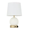 thumbnail image 5 of Elegant Decor Haven Spherical Resin Base Table Lamp in White and Brushed Brass, 5 of 5