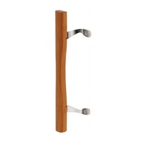 Sliding Patio Door Wood Pull, Chrome plated brackets
