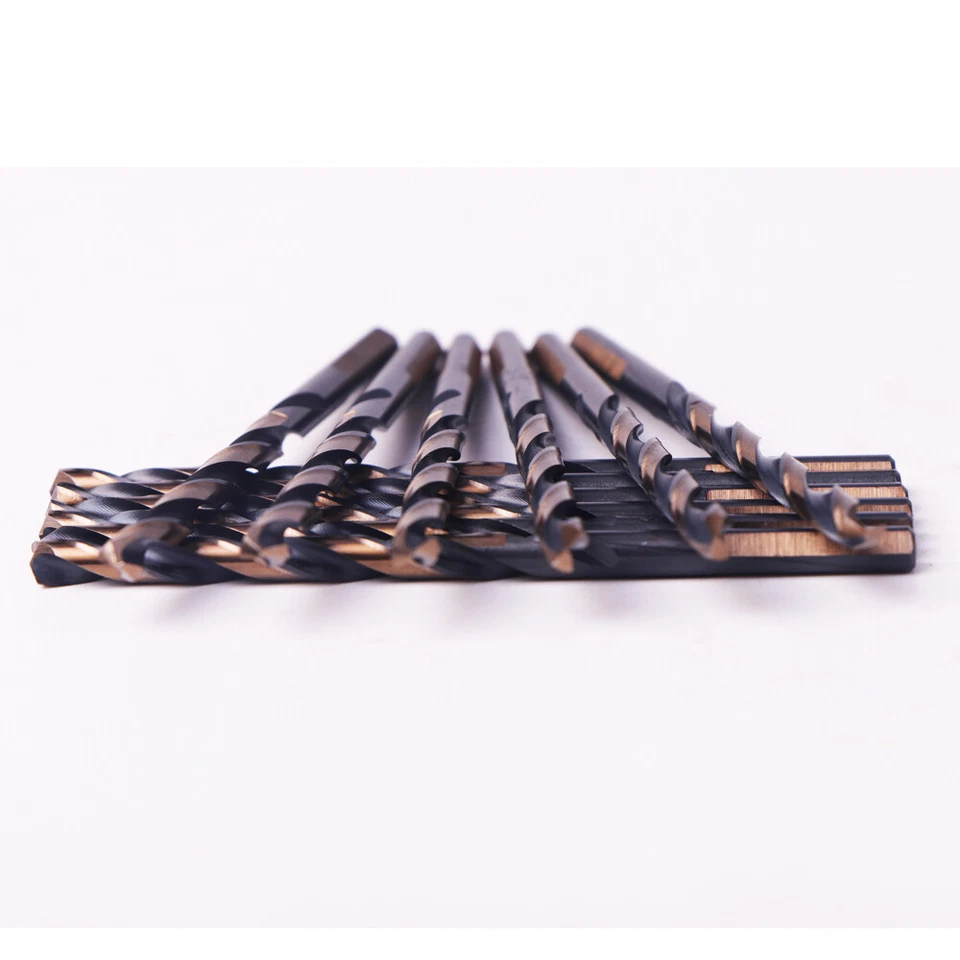PRIME - Drillforce 12Pcs 7/32" Black Gold Drill Bits Set Hss Metal Woodworking Drill Bit