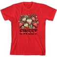 thumbnail image 3 of Sweet Strawberries Youth Red Crew Neck Short Sleeve Tee-Medium, 3 of 4