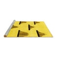 thumbnail image 2 of Ahgly Company Machine Washable Indoor Rectangle Solid Yellow Modern Area Rugs, 4' x 6', 2 of 4