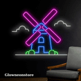 thumbnail image 3 of Glowneon Windmill Neon Sign, Windmill Structure Led Light Home Decor, 3 of 4