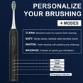 thumbnail image 3 of Mitimi T2405 Sonic Electric Toothbrush, 4 Brushing Modes, Smart Timer & IPX7 Waterproof, for Adults and Kids, Black, 3 of 8