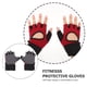 thumbnail image 5 of 2 UNIDS Sports Outdoor Sports Guantes antideslizantes Ciclismo transpirable Guantes de medio dedo (gris rojo), 5 of 5