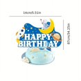 thumbnail image 3 of Set, Astronaut Birthday Theme Party Kit, Astronaut Flag Theme Birthday Party Cake Flag Balloon Supplies, Pull Flag, 20 Balloons, 13 Cake Forks (12 Small And 1 Large), 1 Flat 10m/393.7in Ribbon, Party, 3 of 4