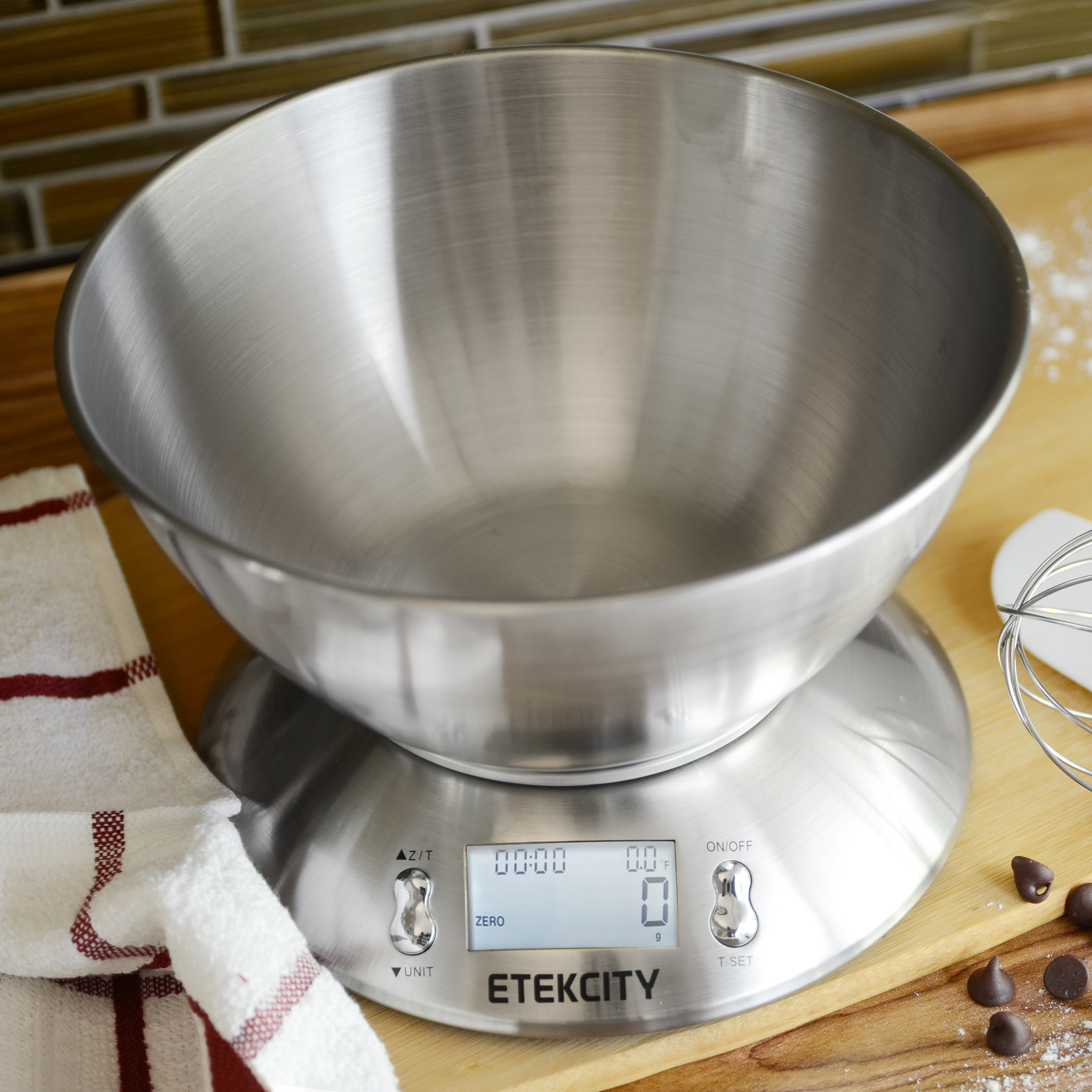 Etekcity Kitchen Scale, Digital Food Scale, with Removable Bowl, Stainless Steel, 11lb/5kg, Silver, EK4150 - image 2 of 12