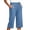 #04 Light Blue 【Mix, Match & Rotate: Stock Up on Daily Colors】, variant on Plus Size Women's Cotton Denim Cropped Pants, Mid Waisted with Button Closure, Classic Pocket Styling, Casual Chic for Summer Beach & Business Casual Office, Ankle Pants | UKHCCC,Blue 2XL