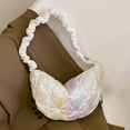 thumbnail image 4 of Bolsa De Hombro Sacs à main pour femmes Sacs à bandoulière matelassés à la mode Sac à bandoulière plissé (Blanc) Tmvgtek Para Estrenar, 4 of 9
