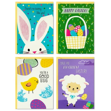 Hallmark Customizable Easter Egg Bunny Chick Greeting Cards, 12 Count, 5.2" x 5.19"