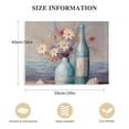 thumbnail image 2 of JEUXUS Blue Beach Ocean Floral Bathroom Decor Coastal Seaside Painting Canvas Print for Bathroom Living Room Bedroom Kitchen and Office Wall Decor, 2 of 5