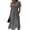 Gray-A#1226, variant on Maxi Dresses for Women Summer Beach Vacation Wrap V Neck Womens Swing Dress Trendy Loose Solid Color Short Sleeve Dresses for Women