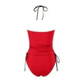 thumbnail image 5 of Swimsuits for Women Stylish Canada Print Adjustable Lace Up Removable Chest Pad Red Womens Bathing Suits L, 5 of 5