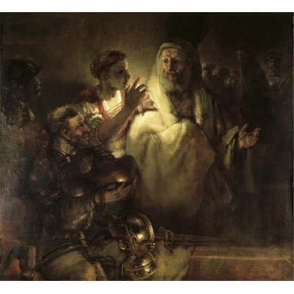 Posterazzi SAL2622027 Saint Peter Denying Christ 1660 Rembrandt Harmensz Van Rijn 1606-1669 Dutch Oil on Canvas Rijksmuseum - 18 x 24 in.