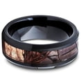 thumbnail image 4 of Charming Jewelers Ceramic Ring 8mm for Men Women Black Hunter Deer Army Ceramic Band Comfort Fit Camo Beveled Edge Brushed Polished Lifetime Guarantee Size 9, 4 of 5
