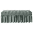 thumbnail image 2 of Long Bench Cover Bench Seat Furniture Protector for Living Room Hotel Decor Green, 2 of 8