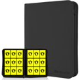 thumbnail image 1 of Álbum para cartas coleccionables Fonwill de 360 bolsillos con cubierta de PU negra, 1 of 7