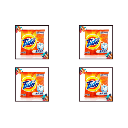 Tide Powder Laundry Detergent,( 4 X  1.12 lb Packets), 4 Pack – Powerful Stain Removal, Fresh Clean