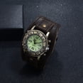 thumbnail image 2 of Montre Mode Punk en Cuir pour Hommes Boucle Rétro Bracelet Montre Digitale pour Hommes Femmes Bracelets Montre Vintage pour Maman Femmes Chronographe Montre Digitale Analogique, 2 of 4