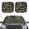 thumbnail image 2 of Gaeub Bright Mushrooms Foldable Auto Sun Blocker Visor, Sunshade for Car Front Window, Keeps Your Vehicle Cool - Medium, 2 of 7