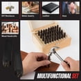 thumbnail image 3 of Letter and Number Steel Punch Stamp Set, 36 Piece Stamping Punch and Die with Wood or Plastic Storage Case By Stalwart (For Metal Keys Crafts Leather and More), 3 of 7
