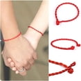 thumbnail image 5 of Pulsera trenzada de hilos rojos sexy para buena suerte, riqueza y amor 12PCS Correa de cuerda de hilo de la suerte Pulsera de cordón de cuerda roja de la suerte, 5 of 5