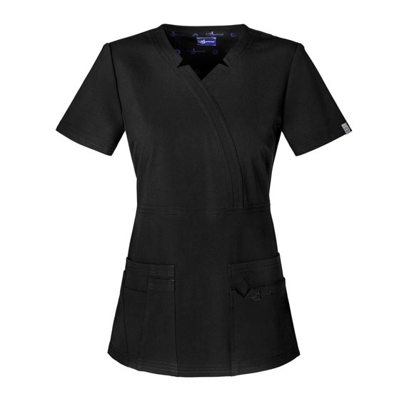 Sapphire Scrubs "Madison" Mock Wrap Top w/ Antimicrobial Scrub Top