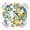 Lemon Yellow, variant on Turquoise Gray Round Tablecloth for 36-44 Inch Tables,Fitted Table Cover with Elastic Edge,Farmhouse Abstract Gradient Aesthetic Waterproof Outdoor Table Cloth Protector for Patio Garden Dinner