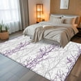 thumbnail image 5 of 6x9 Area Rugs, Purple Grey Branch Non-Skid Rubber Backing Large Rectangle Rugs - Living Room Bedroom Home Office, Spring Summer Pastoral Botanical Indoor Floor Mat Carpets Washable Rug, 5 of 9