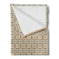 thumbnail image 2 of Geometric Soft Flannel Fleece Throw Blanket, Conceptual Pattern Repeating Arrows, Cozy Plush for Indoor and Outdoor Use, 50" x 60", Orange Grey, by Ambesonne, 2 of 5