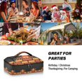 thumbnail image 7 of Iauyy Casserole Carrier for Hot Food Insulated Casserole Travel Carry Bag with Lid Food Warmer Bag for Party/Picnic,Orange Background, 7 of 7