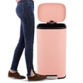 thumbnail image 4 of happimess Connor Rectangular 13.2-Gallon Trash Can with Soft-Close Lid and FREE Mini Trash Can, Flamingo Pink, HPM1006G, 4 of 10
