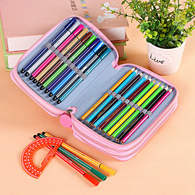 FAGINEY Pencil Case Organizer, Art Pencil Case,72/120 Slots Large Capacity  Water Color Pen Case Pencil Pouch Storage Bag