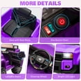 thumbnail image 6 of 12V Ride on Cars with Remote Control, Licensed Toyota LC250 2024 Ride on Toys Vehicle with Bluetooth, Music, AUX/USB Port, Powered Kids Electric Car for Toddlers Boys Girls Ages 3-5 Gift, Purple, 6 of 9