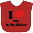 thumbnail image 3 of Inktastic I Heart My Babysitter Boys or Girls Baby Bib, 3 of 4