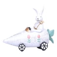 thumbnail image 3 of Figura de conejo de Pascua de resina para coche, 7,8 x 7 x 6,3 pulgadas, decorativa para el hogar, la oficina y el escritorio. Blanco, 3 of 9