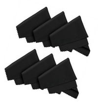 Toyandona Cleaning Cloth Set Black Ultra Fine Lint Free for Glasses Phones and Stainless Steel