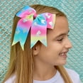 thumbnail image 4 of 4 PCS Unicorn Big Hair Bows for Girls with Shiny Glitter, 4 of 9