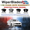 thumbnail image 2 of 2011 Kia Optima Beam Wiper Blades Wipers w/1yr Warranty (Set of 2) (WiperBladesUSA), 2 of 5