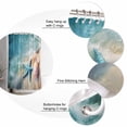 thumbnail image 5 of Summer Beach Starfish Shells Shower Curtain for Bathroom, Blue Waves Water Ripple Waterproof Shower Curtains Washable Quick Dry with Hooks Bathtub Curtains 60x72 IN, 5 of 7