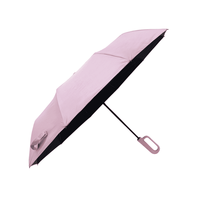 Sombrilla Paraguas Mango De Clip Portátil Plegable Waterprof rosa Chico