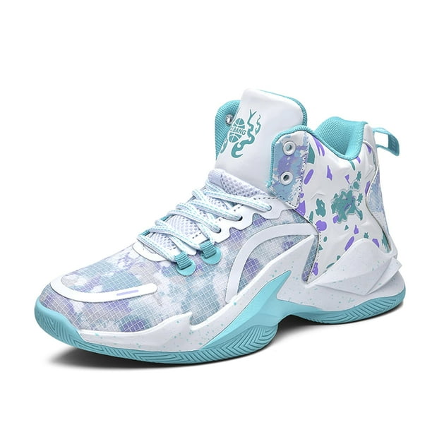 BINQER Zapatillas de baloncesto de caña alta for hombre con amortiguación de malla transpirable y suela antideslizante.