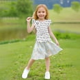 thumbnail image 6 of THDHVS Shirts for Girls,Girls Tops,Girls Ruffle Sleeve Short Sleeve Tee Summer Casual White 3-4 Years, 6 of 8