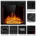 thumbnail image 2 of Costway 26" 750W-1500W Fireplace Electric Embedded Insert Heater W/ Remote, 2 of 9