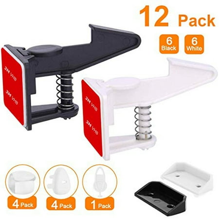Tangnade Kitchen Asseccories Cabinet Locks Child Safety Latches Baby Proofing Cabinets Drawer Lock 12 Pack