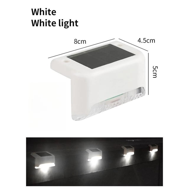 Luces solares para cubierta, 1-6 paquetes de luces de paso para exteriores, lámpara Solar Led impermeable para escaleras, barandilla, valla, patio y camino