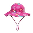 thumbnail image 2 of EGNMCR Toddler Hat Summer Children's Bird Print Sun Protection Hat Bucket Hat With Hat Rope Girl Server, 2 of 9